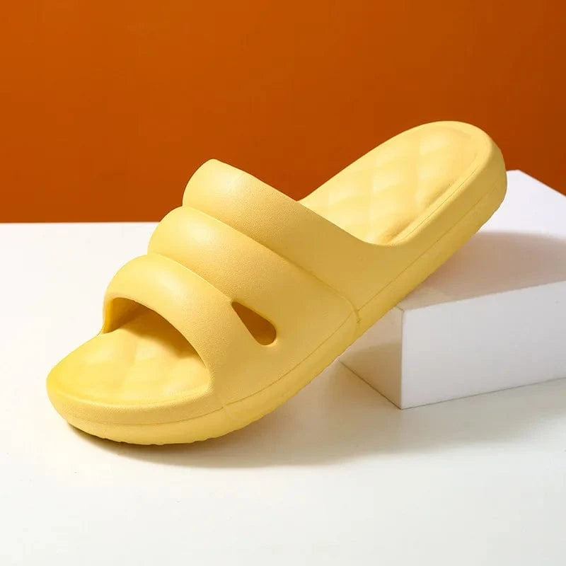 40/41 / Yellow 2025 Bathroom Shower Slippers For Women Summer Soft Sole Beach Casual Shoes Couple Indoor Home House Comfortable Slippers
