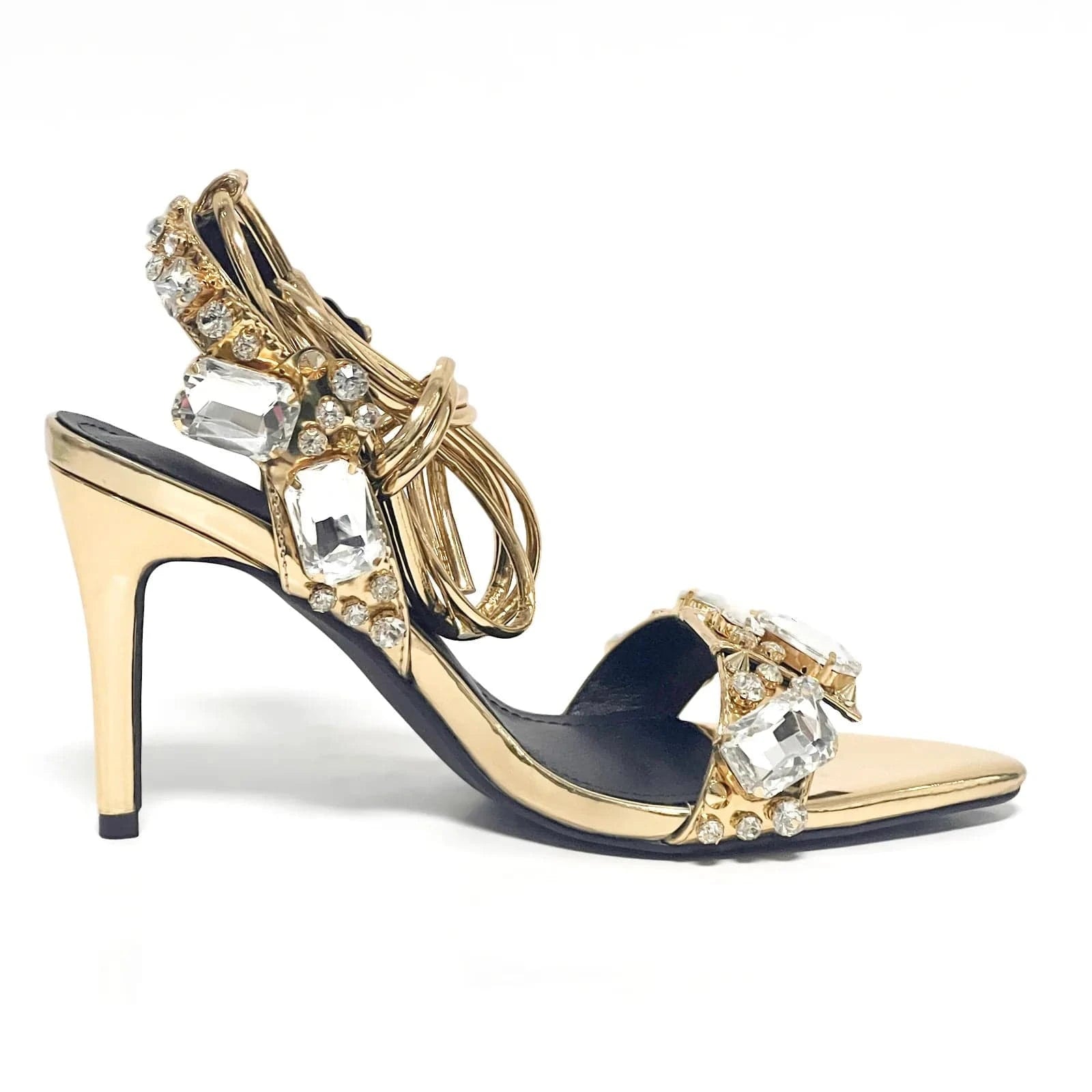 40 / Gold 8.5cm sh11598a Summer 2024 heeled sandals gold heels elegant heel shoes for women