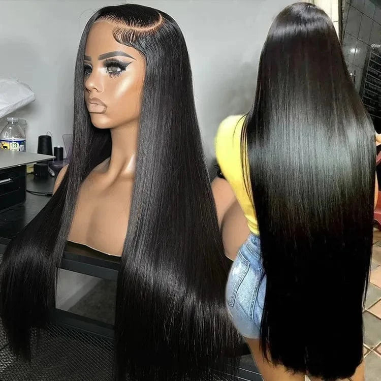 40 Inch Wholesale 13x6 Full HD Lace Front Wig Glueless Virgin Indian Hair Long Straight Wig Cuticle Aligned Raw Human Hair Wigs