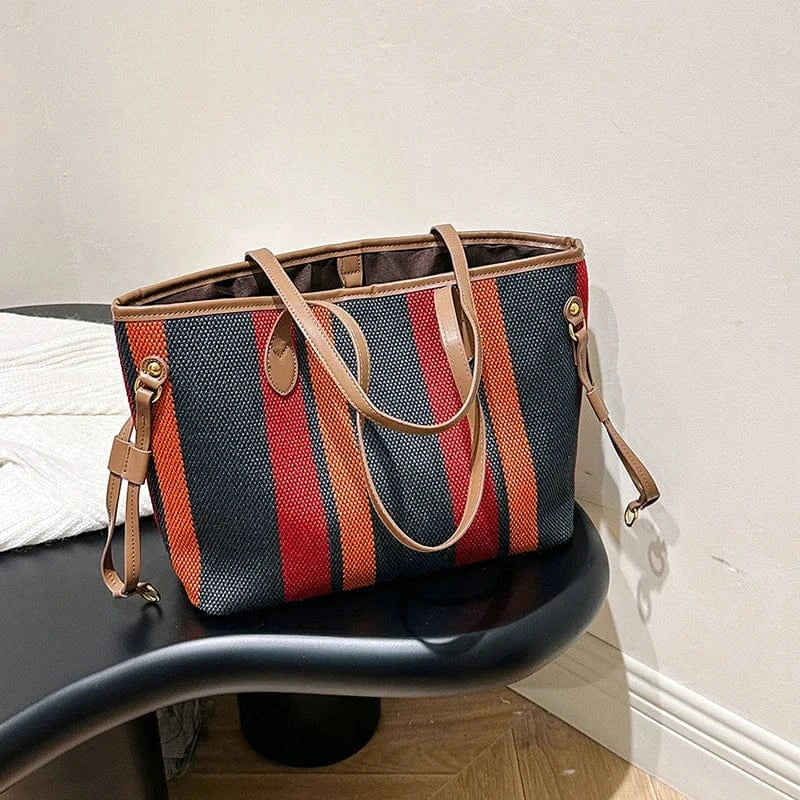 40cm*12cm*25cm / rainbow Wholesale New Good Quality Handbags 2024 Light Lady High Capacity Tote Bags Lady Design 2 in 1 Purses For Females