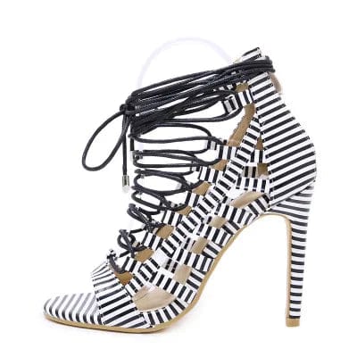 41 / 3 New Suede back zipper Lace Up Women high heel shoes