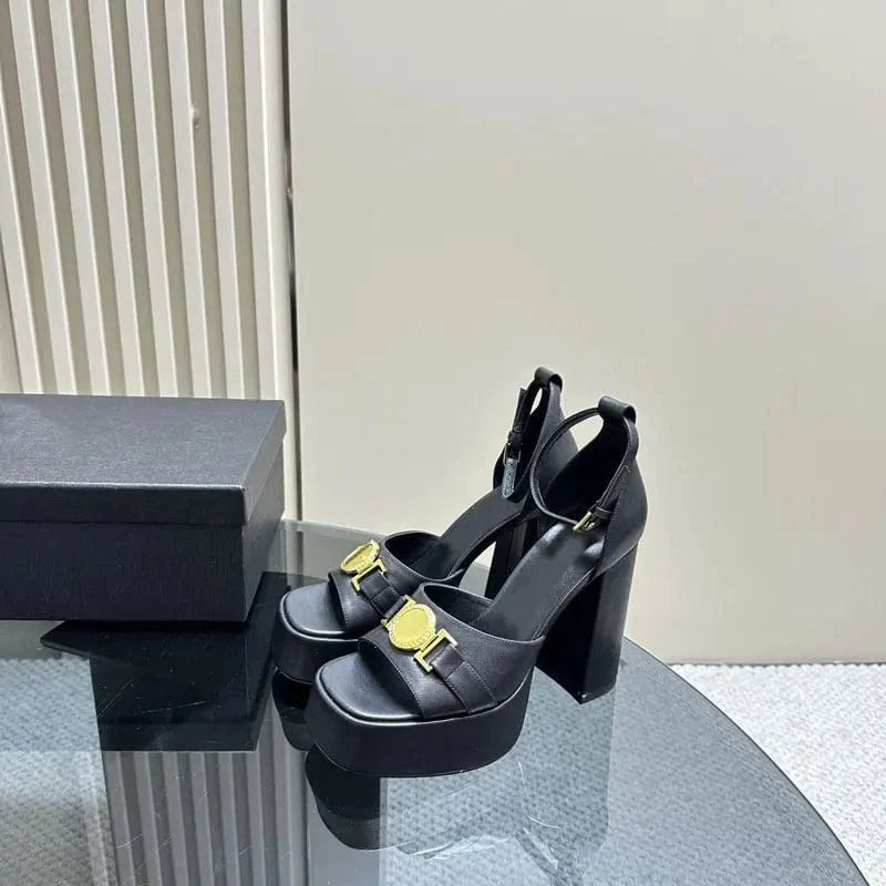 42 / Black 2024 new style fashion platform women's nightclub high heels luxury designer famous brands high heels women's sandals