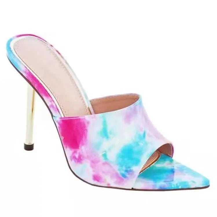 42 / Colorful J&H 2023 new arrivals sexy pointed toe women's pumps slip on stilettos sandals fashionable chic big size summer shoes