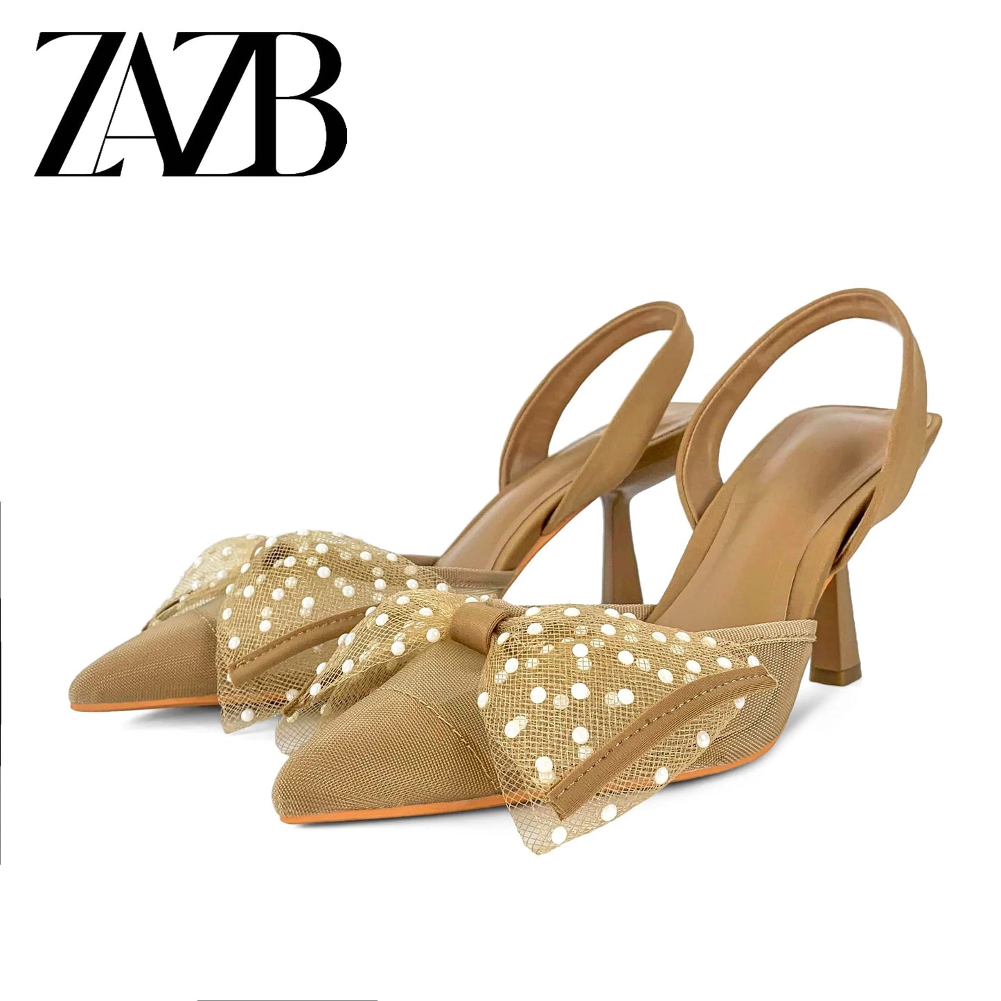 42 / khaki ZAZB brand custom leather high heels shoes for women sandals bowknot wedding bride elegant ladies and chaussures pour femmes
