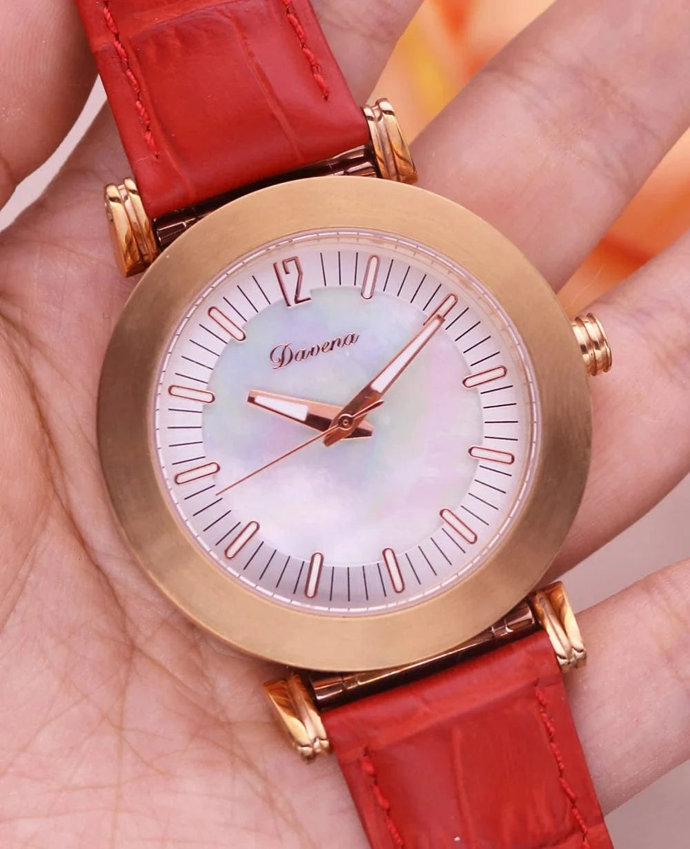 42mm steel 1 Luxury Unicorn Melissa Women's Watch Rhinestone Crystal Fashion Hour Real Leather Bracelet Clock Girl's Birthday Gift Box
