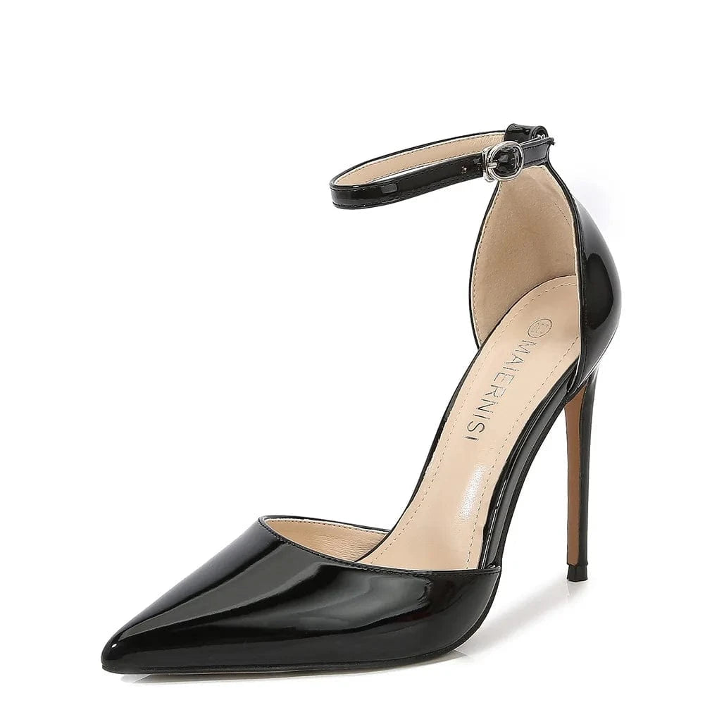 45 / black sh11064a Sexy 12cm Pretty Girl High Heel Shoes Metal Stiletto High Heels Plus Size 35 - 46