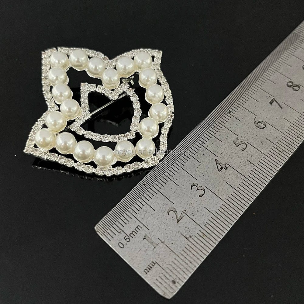 45cm+7cm / 1 / Silver Plated Handmade Greek Sorority White Pearl Rhinestone IVY Leaf Pendant Necklace Jewelry