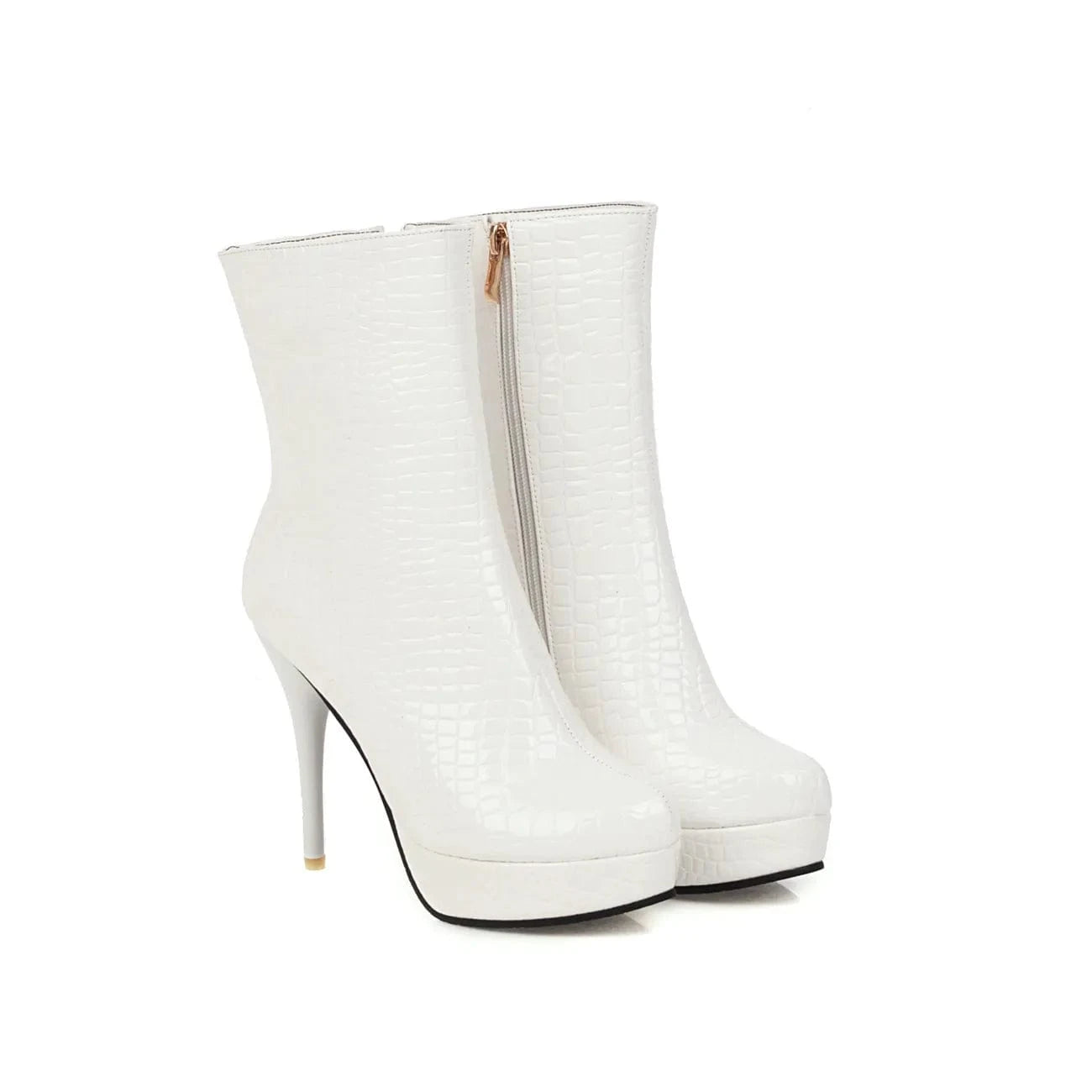 47 / White AD 8-13 2023 Fashionable Platform Cowboy Boots Spring Autumn Casual Long Barrel Belt Buckle Boots Shark Round Toe Boots For Wome
