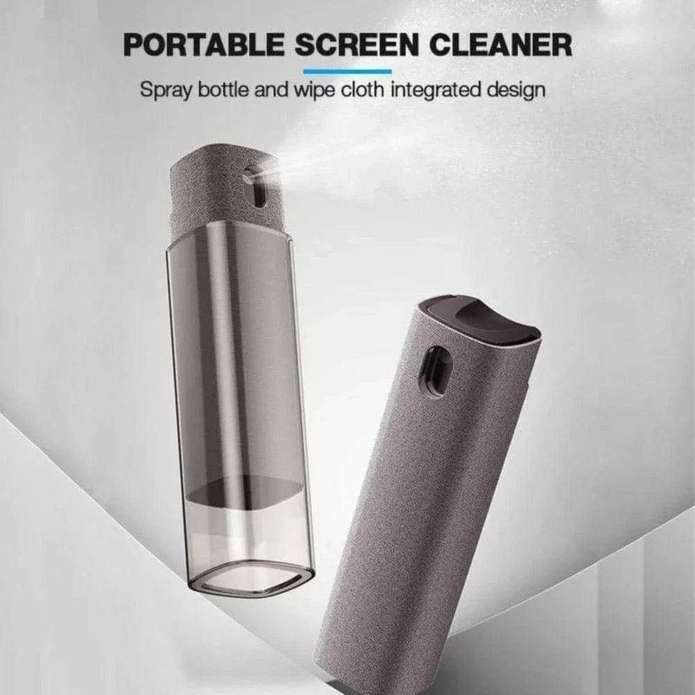 4in1 Microfiber Screen Cleaner Spray Bottle for Mobile Phone Ipad Computer Microfiber Polish Cloth Wipe Cleaning Glasses Wipes