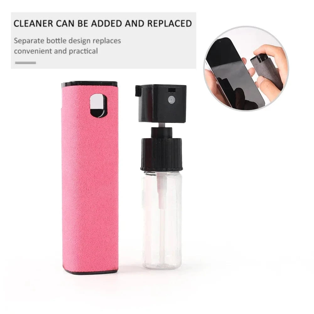 4in1 Microfiber Screen Cleaner Spray Bottle for Mobile Phone Ipad Computer Microfiber Polish Cloth Wipe Cleaning Glasses Wipes