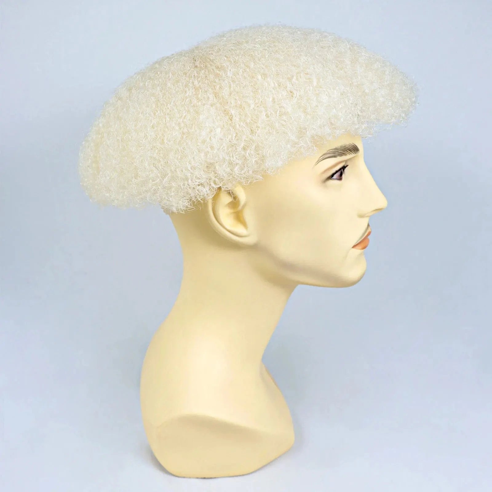 4mm Afro Curly silver 60# Man Hairpieces Natural Human Man Hair Prosthesis Full Lace Net Base Male Hair Toupee For Men