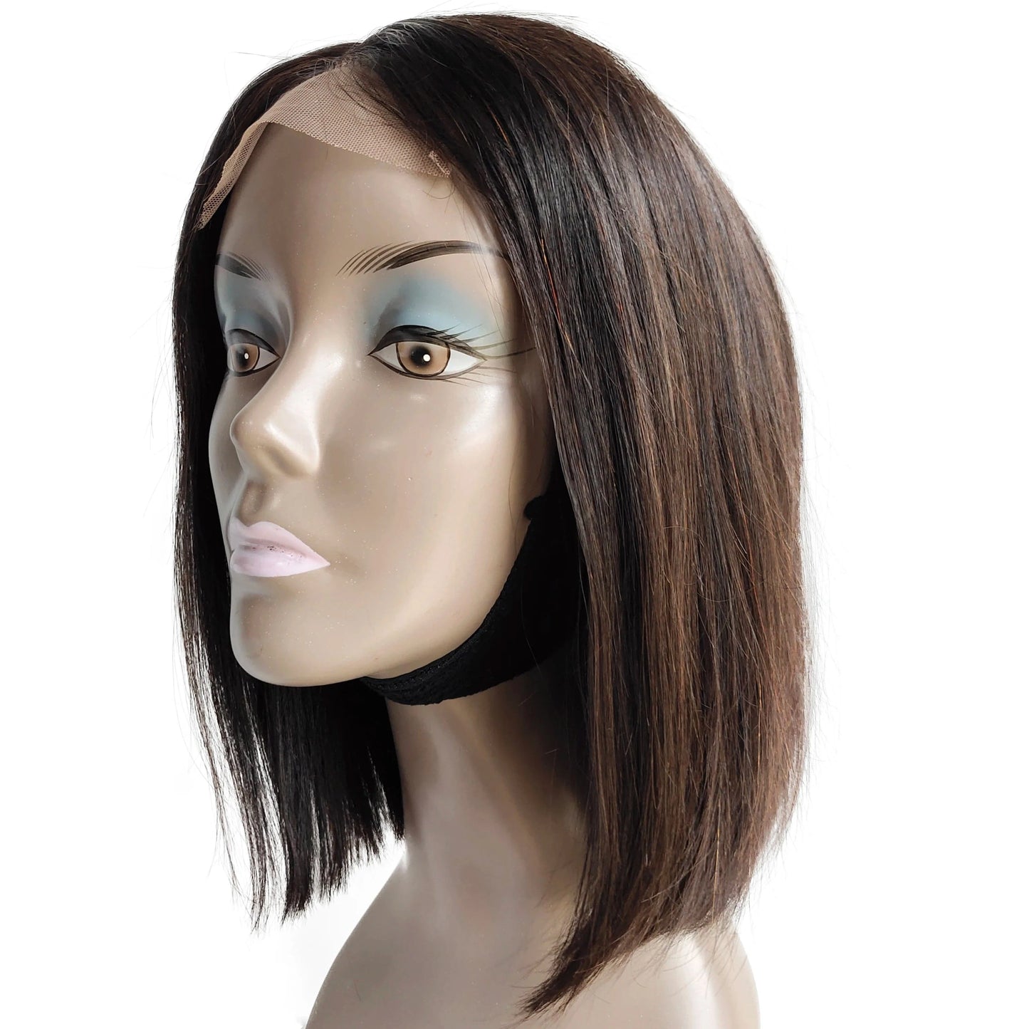4x4 BOB straight wholesale short curly pixie cut curly brazilian peruvian human hair hd lace frontal closure front wig with bang