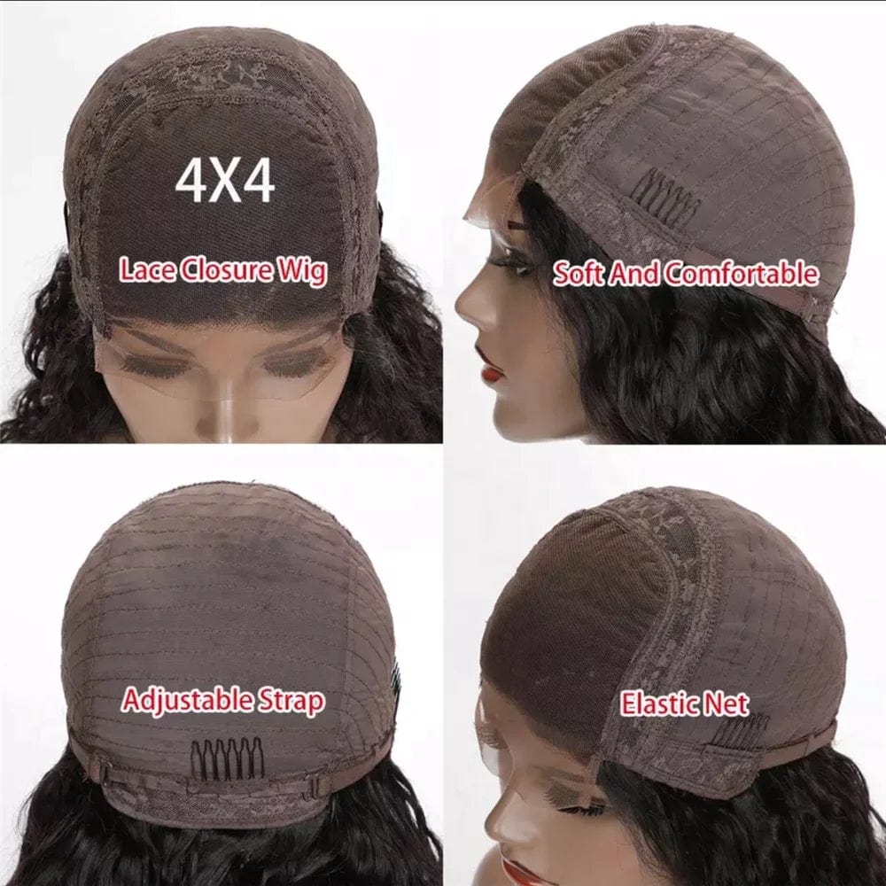 4x4 bob wig / 16 Inches Royce 100% High Quality Virgin Human Hair Wigs Bob Raw Bone Straight Natural Short Bob Wigs ,13x4 Swiss Lace Bob Wig For Women