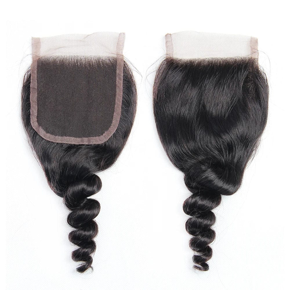 4x4 Loose Wave Closure / 20 Inches Raw Virgin Indian Remy Silky Straight Hair Weave,Raw Virgin Cuticle Aligned Indian Human Hair,Cuticle Aligned Hair Extension