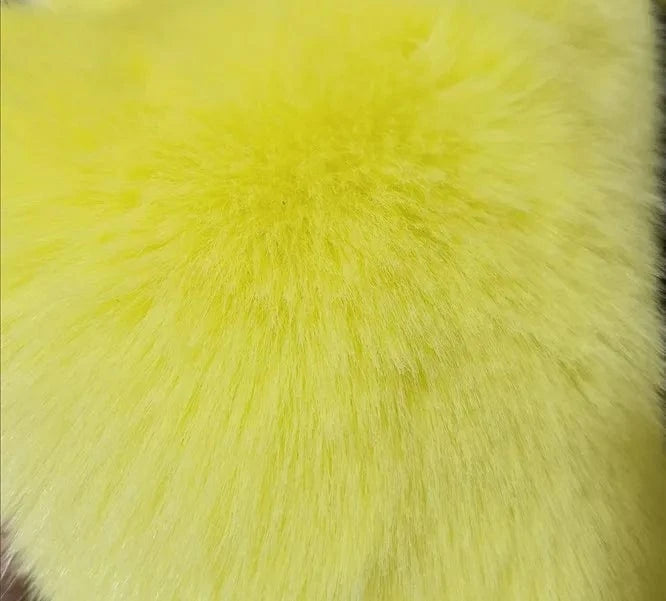 4XL / Yellow New Design Plus Size Outdoor Furry Fall Ladies Fluffy Mommy And Me Adult Warm Trendy faux fox fur coats winter women's jackets