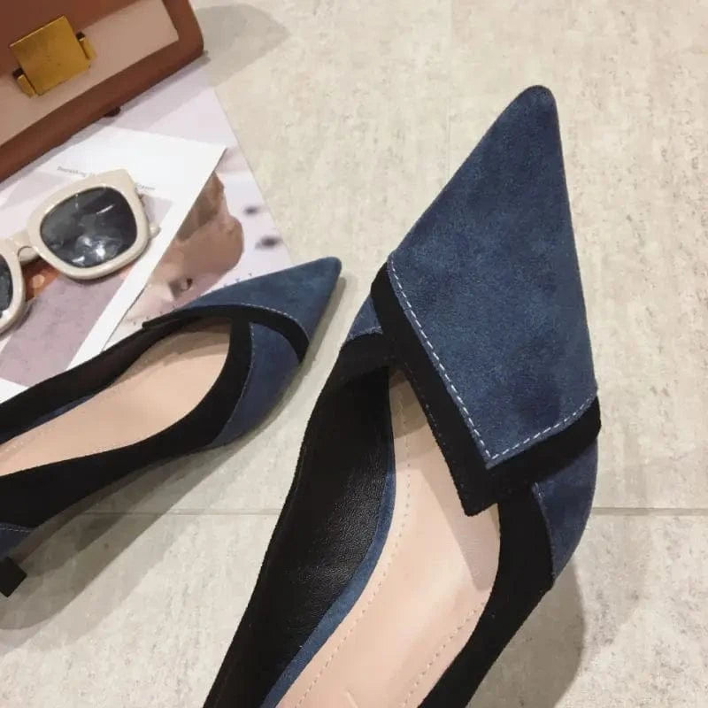 5.5CM/7.5CM New arrival 2023 Hot Selling Women Dress Office Shoes Pointed Toe Low Heels for Ladies