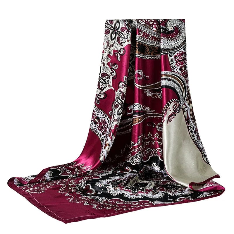 5 Spring and summer thin ethnic lady scarf fashion cashew pattern 90cm large square scarf Malay scarf