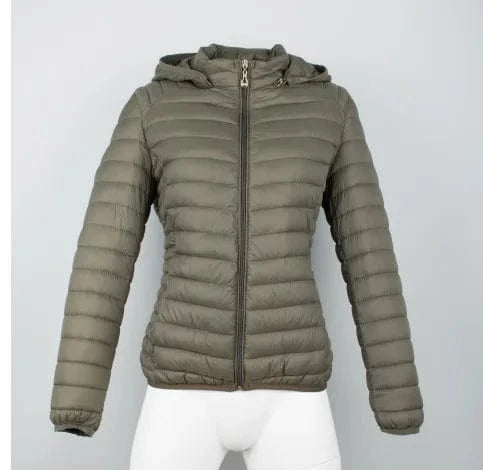 5 XL / ARMY GREEN Winter Printed Coat with Hooded Woman Waterproof Warm Softshell puffer Jacket Sportswear Woven Polyester Lining Soft 2025