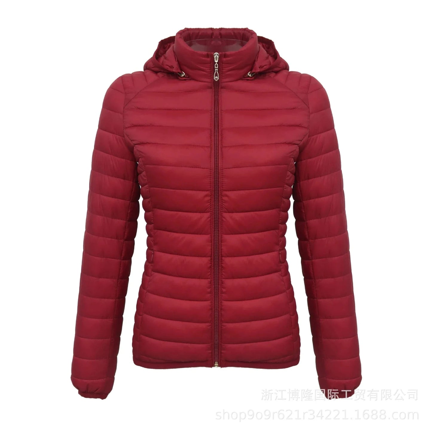 5 XL / Red Winter Printed Coat with Hooded Woman Waterproof Warm Softshell puffer Jacket Sportswear Woven Polyester Lining Soft 2025