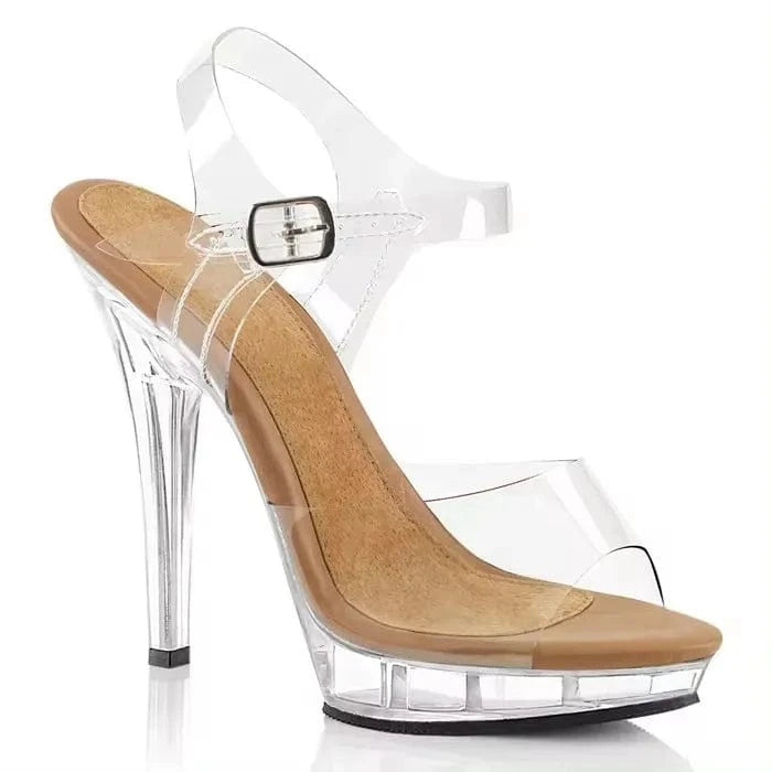 5inch-13cm Summer sandals striptease shoes Bride Cross Dressing Elegant crystal dance high heels Club transvestite platform