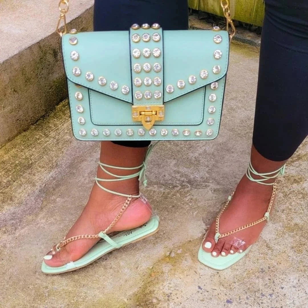 6 / 18 SET 11 Fashion Sexy Platform Sandals Women Flat Slippers Casual Shoes women hand bags set
