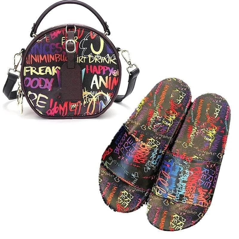 6 / 18 SET 19 Fashion Sexy Platform Sandals Women Flat Slippers Casual Shoes women hand bags set
