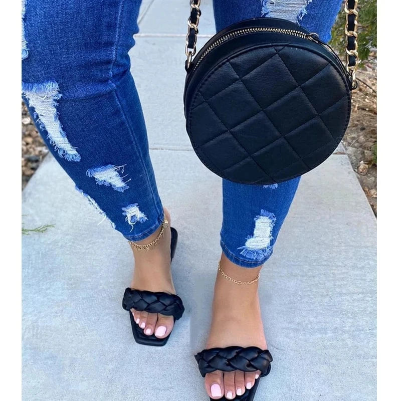 6 / 18 SET 9 Fashion Sexy Platform Sandals Women Flat Slippers Casual Shoes women hand bags set