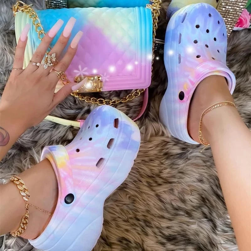 6 / clogs 4 Fashion Sexy Platform Sandals Women Flat Slippers Casual Shoes women hand bags set