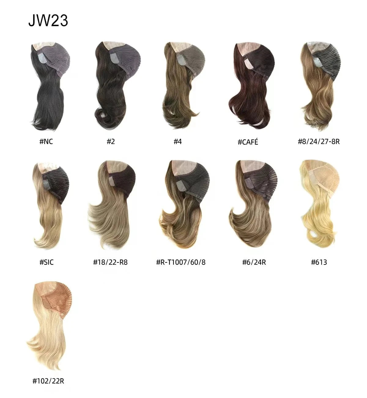 #613 / 12.5" Wholesale High Quality 613 Handtied Wig Human Hair for Lady's