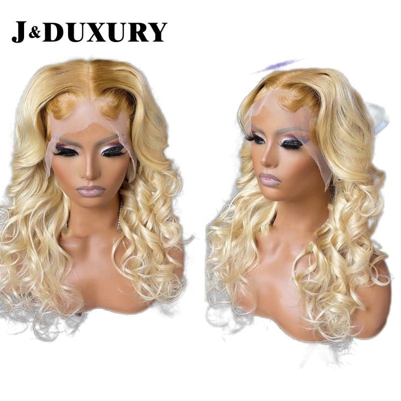 #613 blonde lace wigs brazilian human hair full lace wigs with baby hair #613 blonde transparent 360 full lace wigs