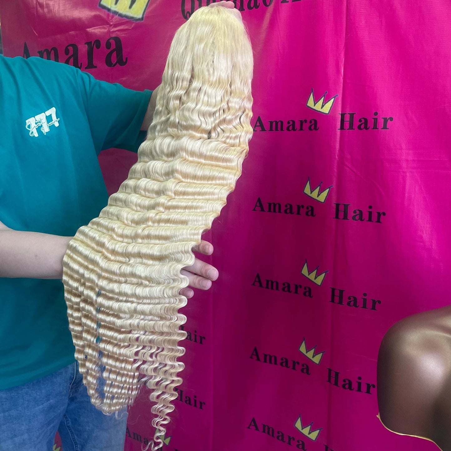 613 color / 30 Inches Amara 613 HD lace deep wave wig 13x4 lace front human hair wigs make women more beautiful