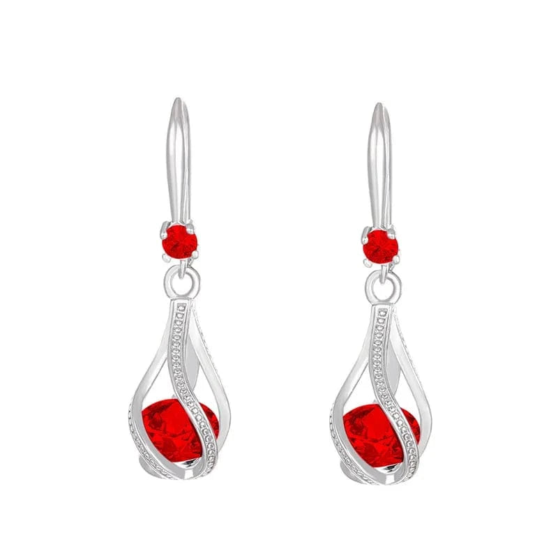 65057 Fine New 925 Sterling Silver Luxury Crystal Zircon Earrings Charms for Woman Cute Engagement Wedding Jewelry Gift