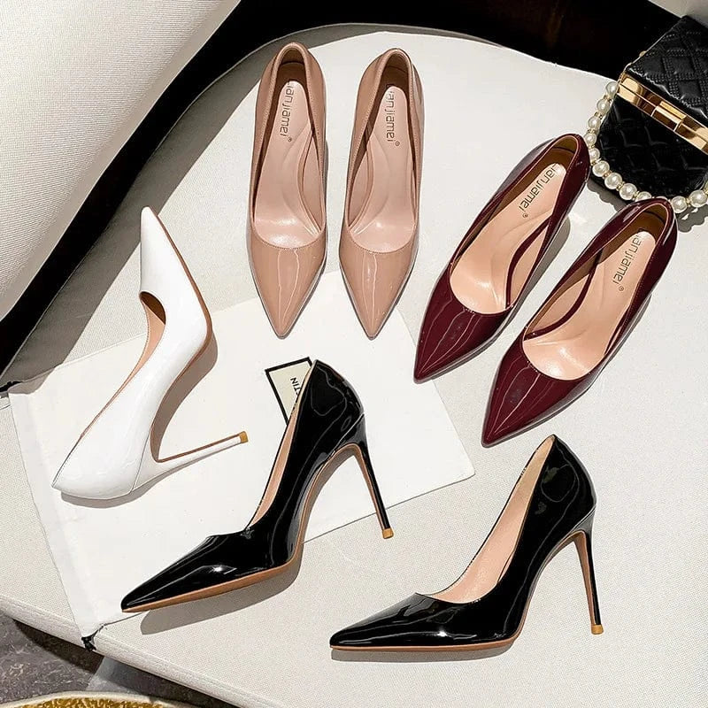 6CM/8CM/10CM New Designer Chaussure Femme 2023 Low Dress Shoes High Heels for Ladies