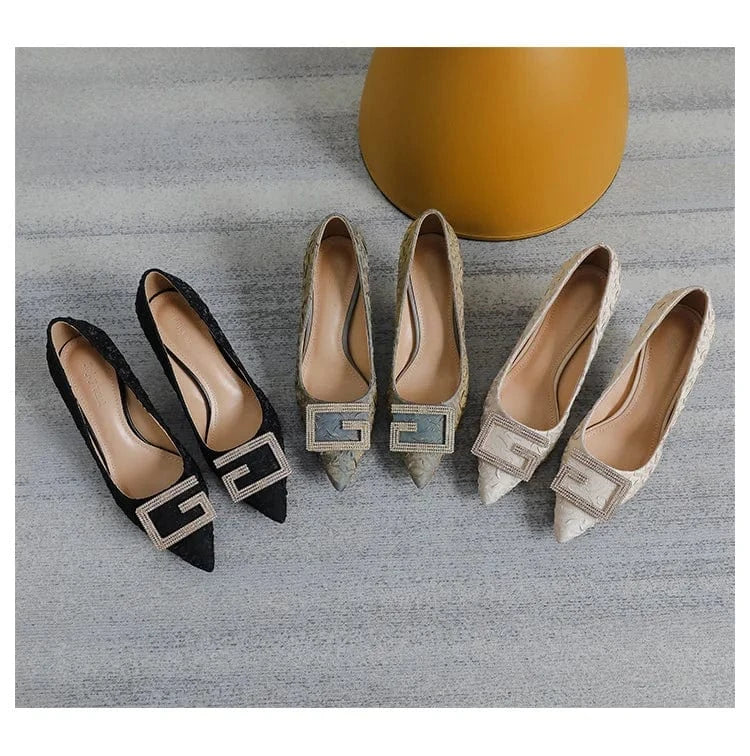 6cm New Fashion Rhinestone with Lace Sexy High Heels Party Banquet Women Purple Shoes 41 42 43
