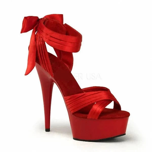 6inch-15cm Red banquet dress shoes lovely bowknot hollowed-out bag with super high heels bride's wedding shoes and sandals