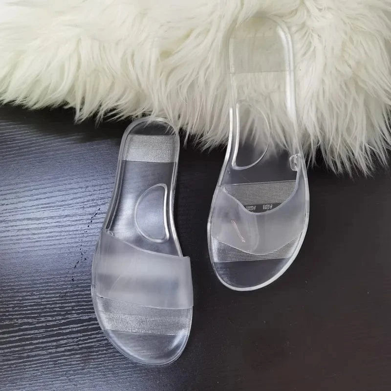 7 / clear-hh fashion femme Wholesale woman flat shoes casual summer women's sandals designer women slippers