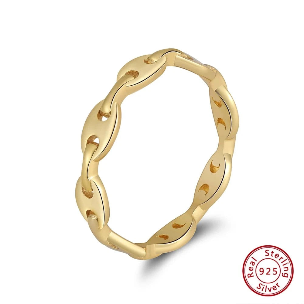 7 / Gold GAR03 RINNTIN Dainty Silver Stacking Rings Minimalist Stackable Bands 14K Gold Plated Thin Rings for Women