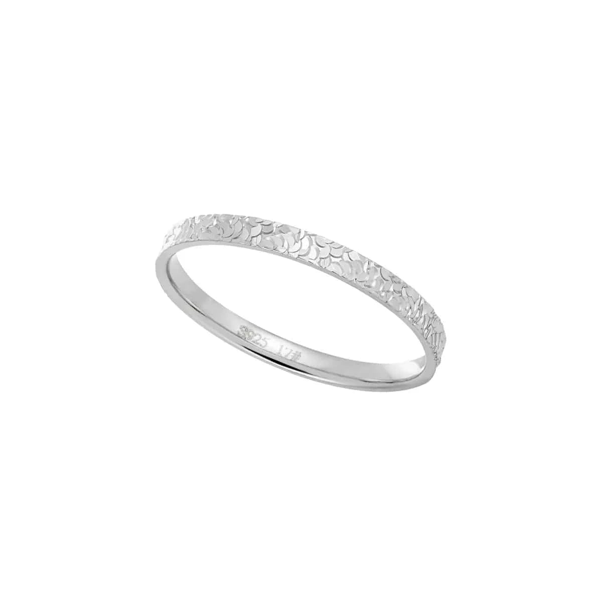 7 / JA899 /2mm silver Fashion jewelry 925 silver rings for women 18K gold plated 925 sterling silver fragmented sparkling ring jewelry wholesale