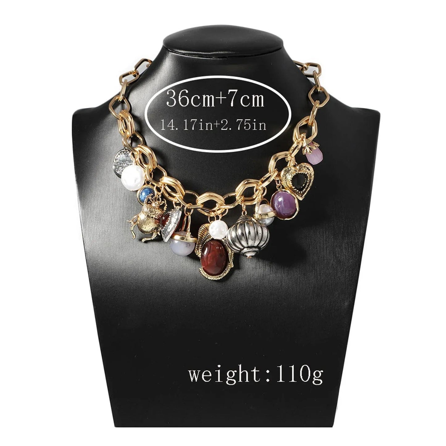 7 Luxury Crystal Exaggerated Water Droplet Tassel Necklace Women's Fashion Collarbone Chain