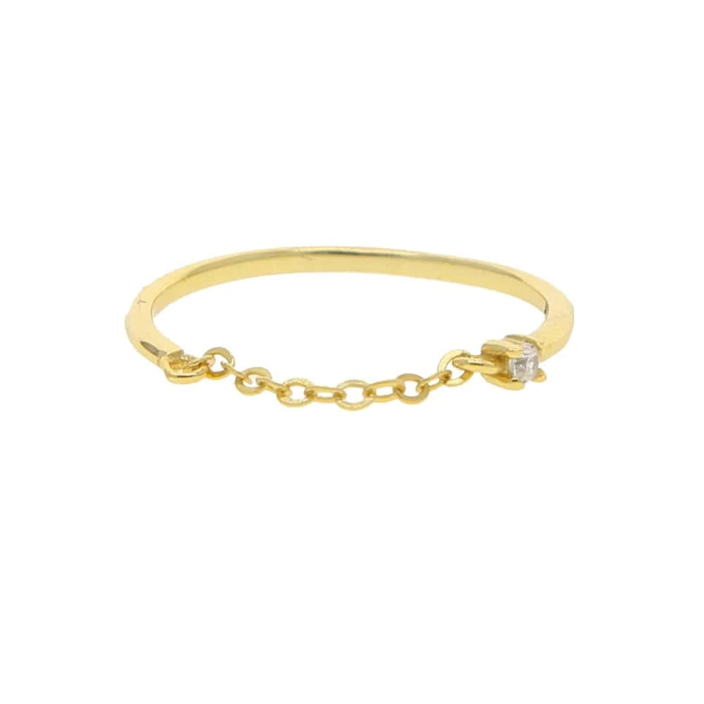 7 / R576 Promotion One CZ Tiny Band Ring with Gold Filled Real 925 Sterling Silver Stackable Mini Finger Rings For Women Girls