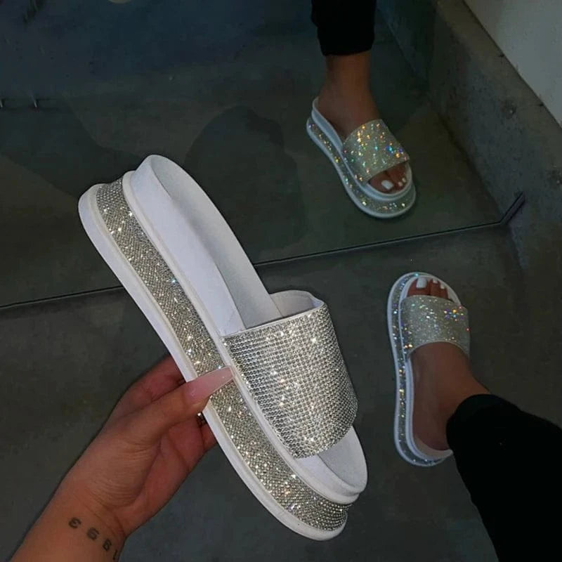 7 / White-QL-1 fashion femme Wholesale woman flat shoes casual summer women's sandals designer women slippers