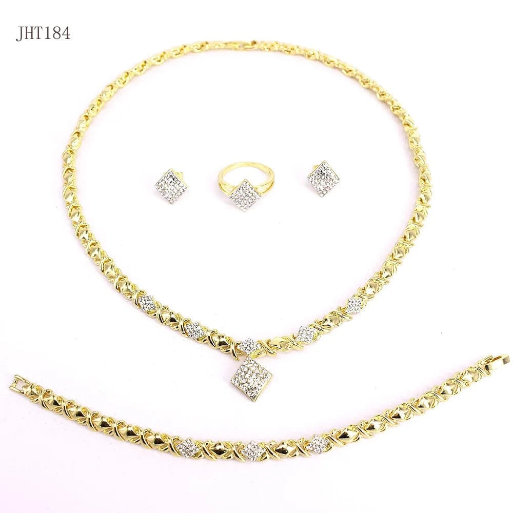 8 / 18k gold JHT184 Trendy 18K Gold Plated personalized poker diamond lucky jewelry