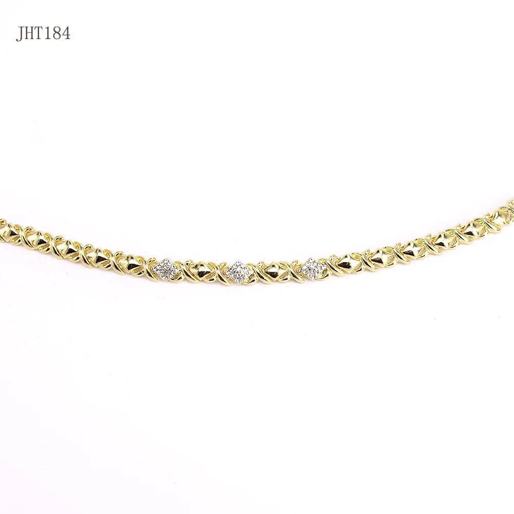 8 / 18k gold JHT184 Trendy 18K Gold Plated personalized poker diamond lucky jewelry