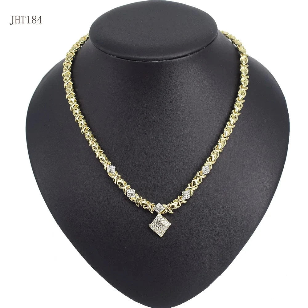 8 / 18k gold JHT184 Trendy 18K Gold Plated personalized poker diamond lucky jewelry