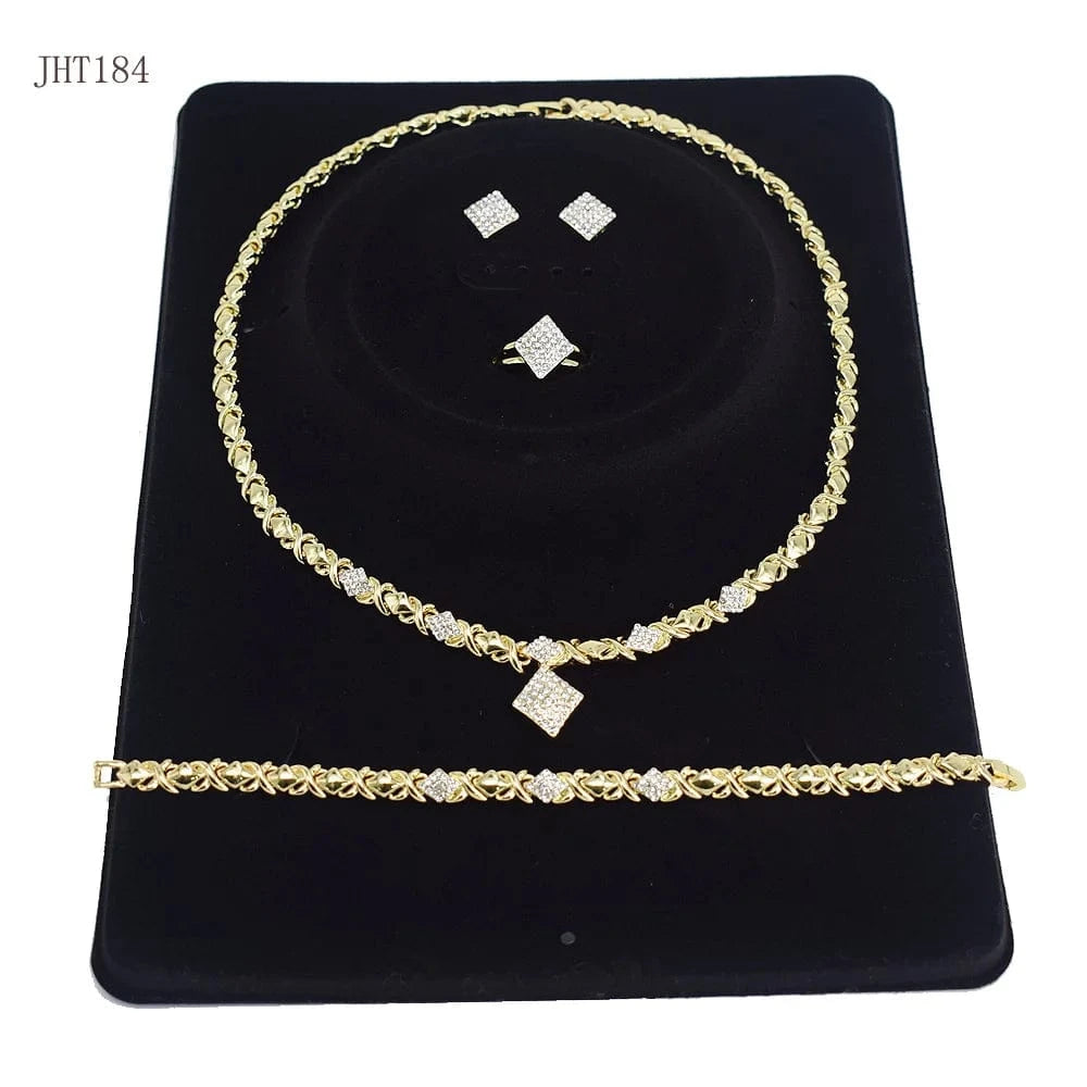 8 / 18k gold JHT184 Trendy 18K Gold Plated personalized poker diamond lucky jewelry