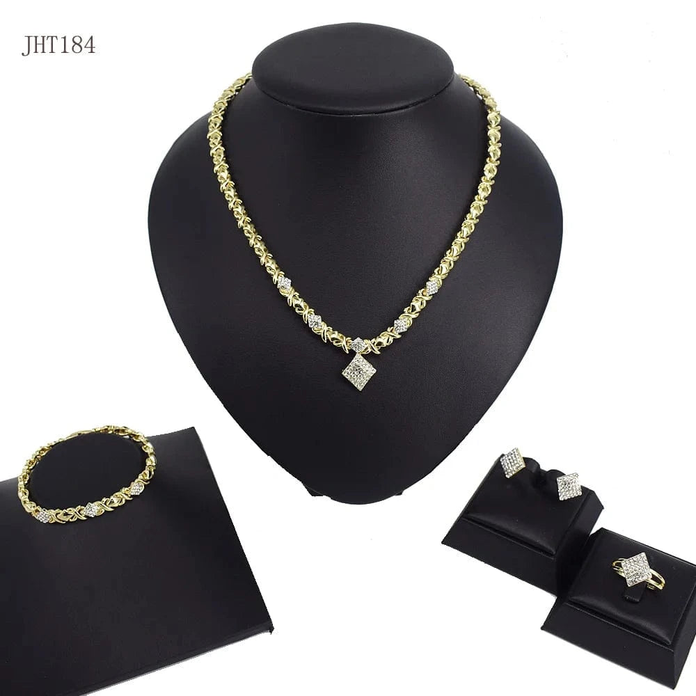 8 / 18k gold JHT184 Trendy 18K Gold Plated personalized poker diamond lucky jewelry