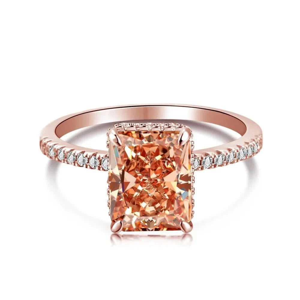 8 / 8 Charm Luxury 925 Silver Tourmaline Paraiba Finger Gem Rings For Women Fashion Green Ring Women Jewelry Accessories New Bijoux