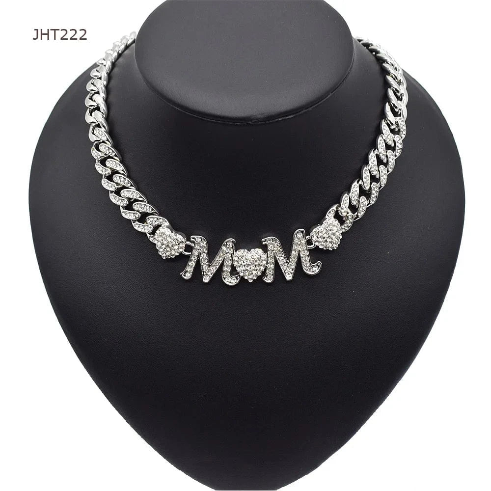 8 / silver JHT222 High Quality Silver Jewelry Set Cuban Necklace Women Silver Jewelry Set