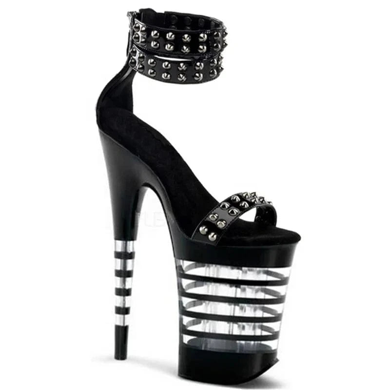 8inch-20cm Express hot Heeled Sandals selling super high heel thick heel sandals waterproof platform zipper cross band slippers