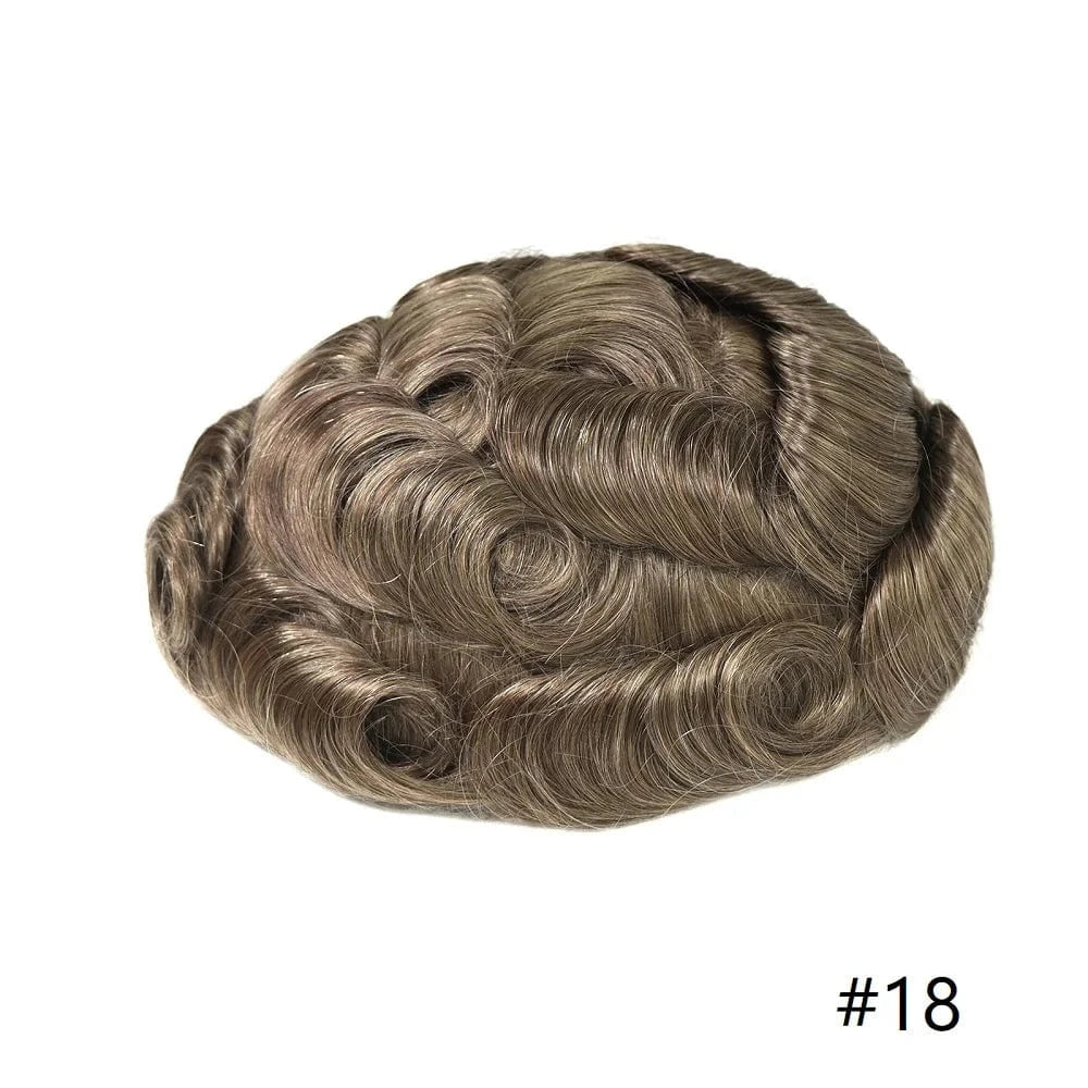 8X10 / 18# / Choose Wholesale Various Colors Sizes Front Lace Natural Indian Hair Toupee Man Pu Cap Hair Capillary Prosthesis For Men